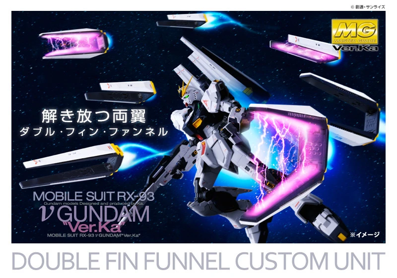 (Reissue) BANDAI DOUBLE FIN FUNNEL Expansion Unit For (MG 1/100 RX-93 V Nu Ver Kai Gundam) 6 (Reissue) BANDAI DOUBLE FIN FUNNEL Expansion Unit For (MG 1/100 RX-93 V Nu Ver Kai Gundam) - Image 5