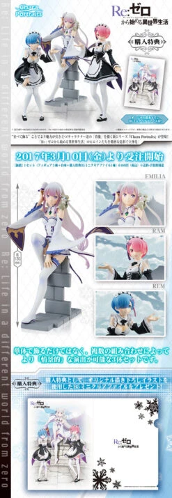 Bandai CharaPortraits Re: Life In A Different World From Zero Set